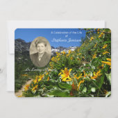 Feiern der Einladung zum Leben, Blume mit Foto (Vorderseite)