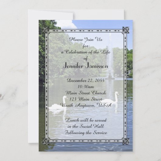 Feiern der Einladung zum Leben, Schwäne und Brunne (Rückseite)