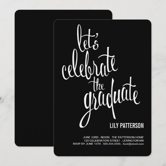 Feiern der Einladung zur Graduiertengruppe (Vorne/Hinten)