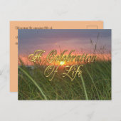 Feiern der Einladungen zum Leben Sonnenuntergang (Vorne/Hinten)