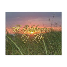 Feiern der Einladungen zum Leben Sonnenuntergang