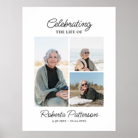 Feiern der Fotos des Lebens, Gedenkwillkommen Poster (Vorne)