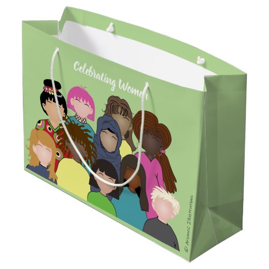 Feiern der Frauen, Gleichheit, Große Geschenktüte (Rückseite Schrägansicht)