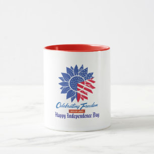 "Feiern der Freiheit" Patriotische Sonnenblumen-Ge Tasse