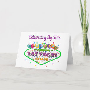 Feiern der Geburtstagskarte von Las Vegas Karte