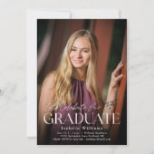 Feiern der Graduate Foto Graduation Party Einladung (Vorderseite)