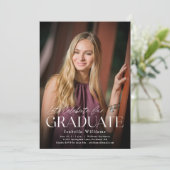 Feiern der Graduate Foto Graduation Party Einladung (Stehend Vorderseite)