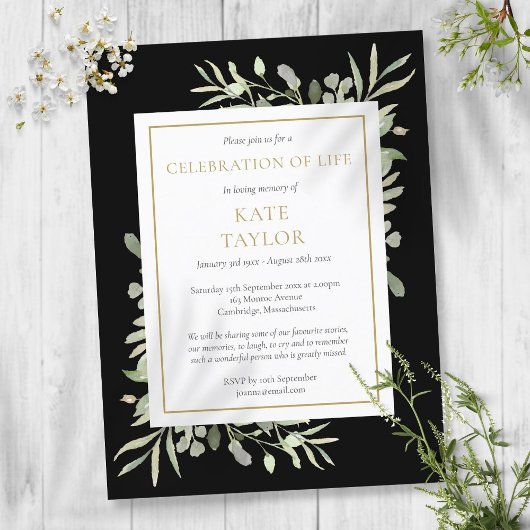 Feiern der grünen Schwarzen Einladung