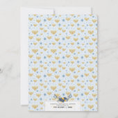 Feiern der Hanukkah-Blume & Navy Blue Einladung (Rückseite)