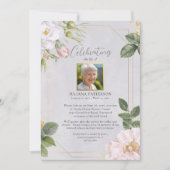 Feiern der Hübschen Beerdigung von Leben Einladung (Vorderseite)