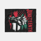 Feiern der Juneteenth Black Freedom African Ameri Fleecedecke (Vorderseite (Horizontal))
