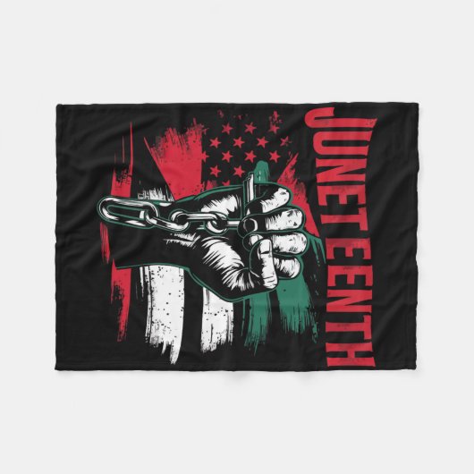 Feiern der Juneteenth Black Freedom African Ameri Fleecedecke (Vorderseite (Horizontal))