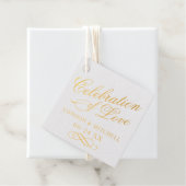 Feiern der Liebe Elegant Wedding Monogram Gold Geschenkanhänger (Mit Box)