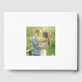 Feiern der Liebe Elegantes Gold Wedding Foto Gästebuch (Rückseite)