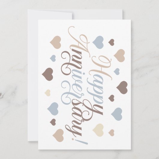 Feiern der Liebe: glücklicher Jahrestag Einladung (Vorderseite)