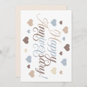 Feiern der Liebe: glücklicher Jahrestag Einladung (Vorne/Hinten)