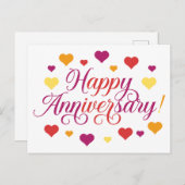 Feiern der Liebe: glücklicher Jahrestag Postkarte (Vorne/Hinten)