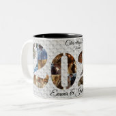 Feiern der Liebe Hochzeitstag FotoCollage Zweifarbige Tasse (Vorderseite Links)