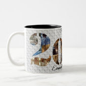 Feiern der Liebe Hochzeitstag FotoCollage Zweifarbige Tasse (Links)