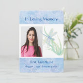 Feiern der Lifestyle-Wasserfarben-Libelle Einladung (Stehend Vorderseite)