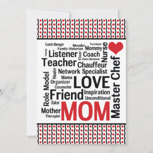 Feiern der Mama - Muttertag oder Geburtstag der Ma Einladung