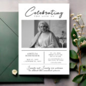 Feiern der Minimalistischen Beerdigung von Leben Einladung