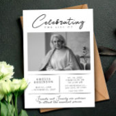 Feiern der Minimalistischen Beerdigung von Leben Einladung