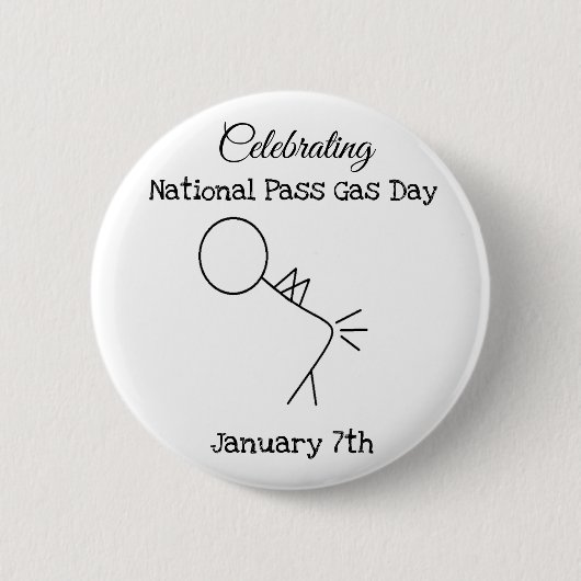 Feiern der "National Pass Gas Day"-Taste Button (Vorderseite)