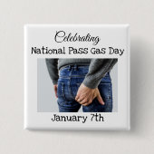 Feiern der "National Pass Gas Day"-Taste Button (Vorderseite)