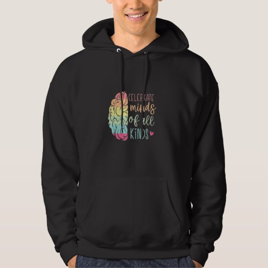 Feiern der Neurovielfalt Minds aller Art von Autis Hoodie (Vorderseite)