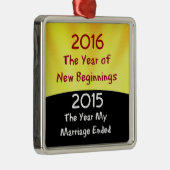 Feiern der Scheidung Ornament Aus Metall (Rechts)