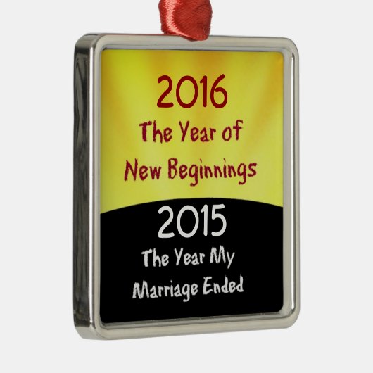Feiern der Scheidung Ornament Aus Metall (Rechts)