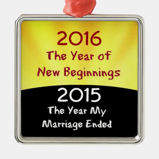 Feiern der Scheidung Ornament Aus Metall (Vorne)
