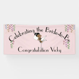 Feiern der Schwarzen Braut zum Duschen / Party Banner