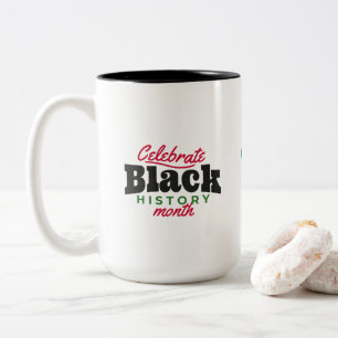 Feiern der Schwarzen Geschichte Kaffeemaschine Tas Zweifarbige Tasse