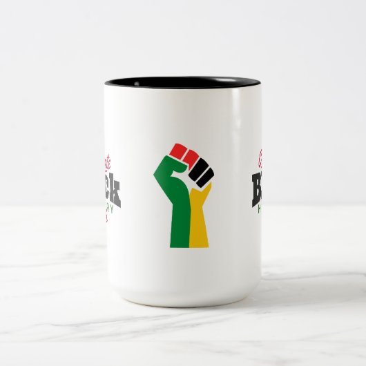 Feiern der Schwarzen Geschichte Kaffeemaschine Tas Zweifarbige Tasse (Mittel)