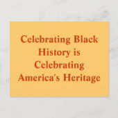 Feiern der schwarzen Geschichte Postkarte (Vorderseite)