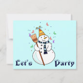 Feiern der Snowman-Einladung - Leere im Inneren Einladung (Vorderseite)