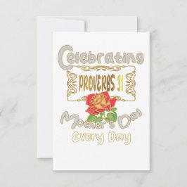 Feiern der Sprichwörter 31 Muttertag jeden Tag Dankeskarte