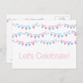 Feiern der Theme Postcard-Vorlagen Einladungspostkarte (Vorne/Hinten)