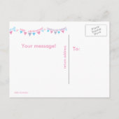 Feiern der Theme Postcard-Vorlagen Einladungspostkarte (Rückseite)