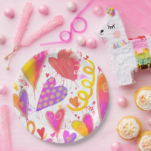 Feiern der Wasserhärten der Liebe Pappteller (Party)