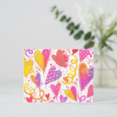 Feiern der Wasserhärten der Liebe Postkarte (Stehend Vorderseite)