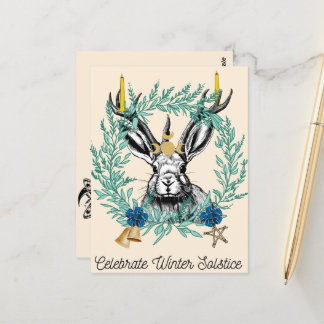 Feiern der Wintersonnenwende Postkarte