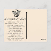 Feiern der Wintersonnenwende Postkarte (Rückseite)