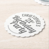 Feiern des 21. Lebensjahres Untersetzer (angewinkelt)