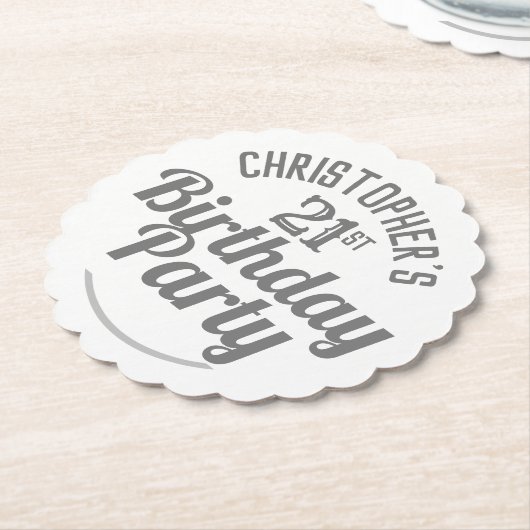 Feiern des 21. Lebensjahres Untersetzer (angewinkelt)