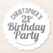 Feiern des 21. Lebensjahres Untersetzer (Vorderseite)