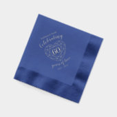 Feiern des 60-jährigen Jubiläums an Edelsteinen Servietten Mit Folie (Links)