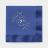 Feiern des 60-jährigen Jubiläums an Edelsteinen Servietten Mit Folie (Vorderseite)